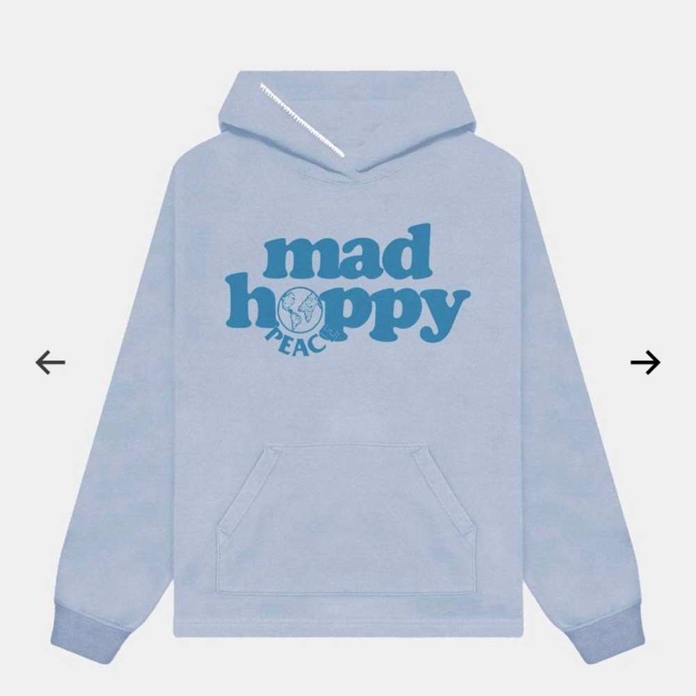 MADHAPPY PEACE UNIVERSAL HOODIE - HAZE size small
